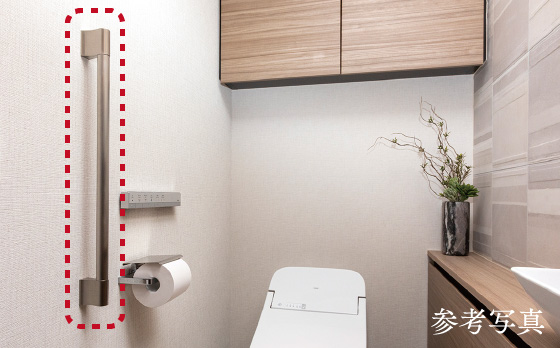 トイレ手摺と玄関・廊下の手摺下地