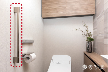 トイレ手摺と玄関・廊下の手摺下地