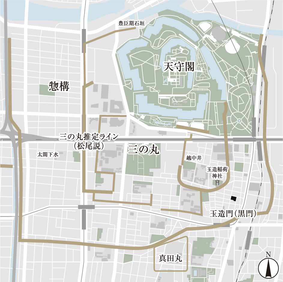 豊臣時代の大阪城（製作：玉造稲荷神社）