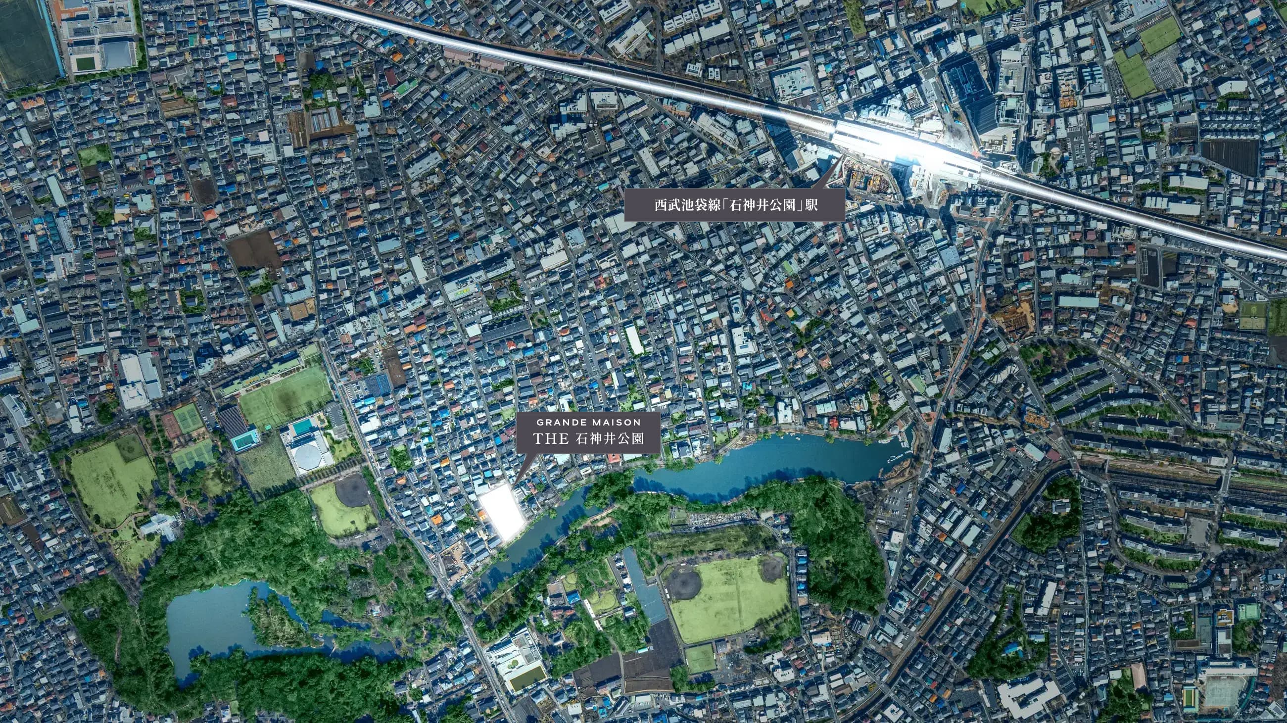 現地周辺航空写真