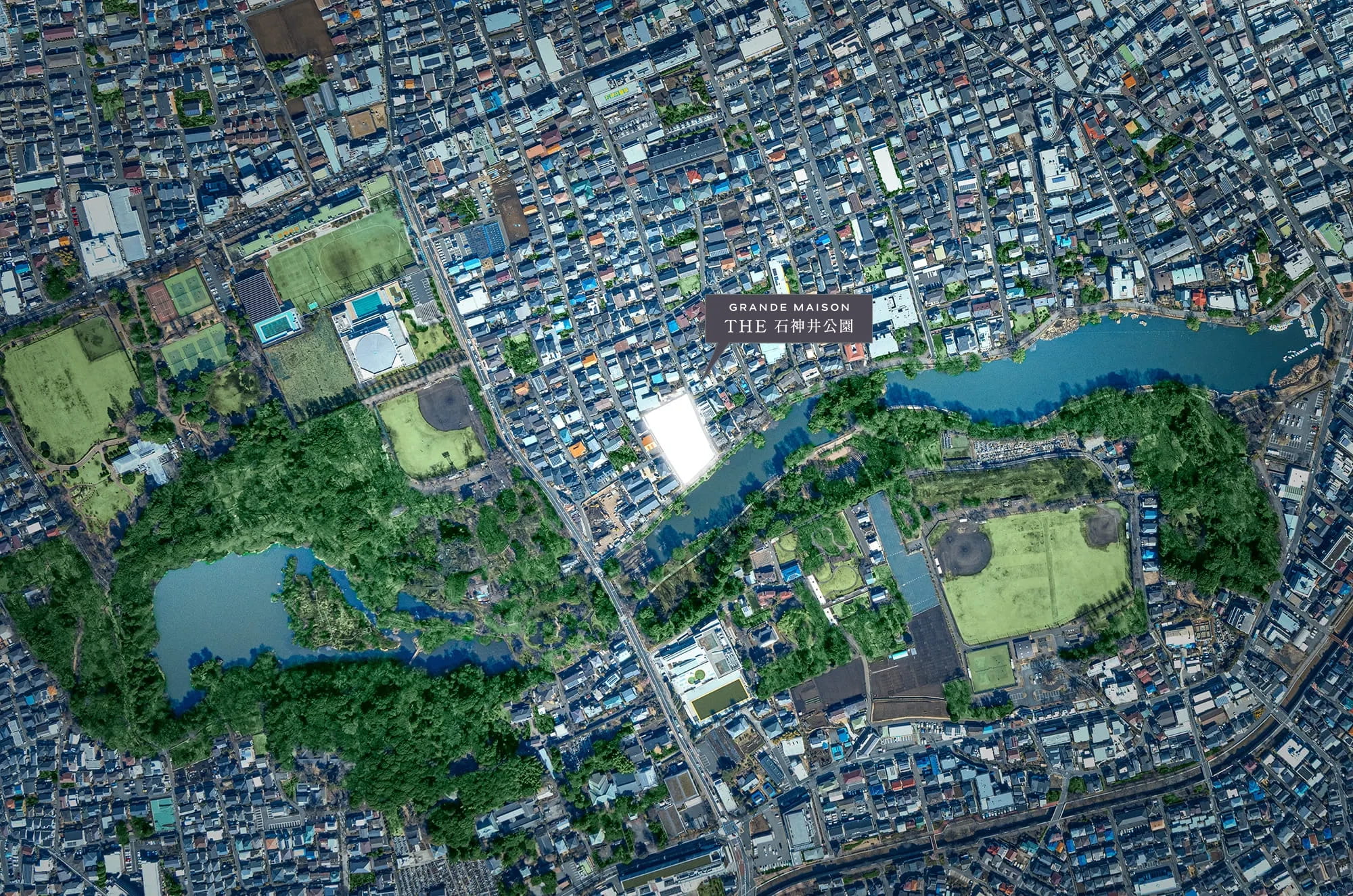 現地周辺航空写真