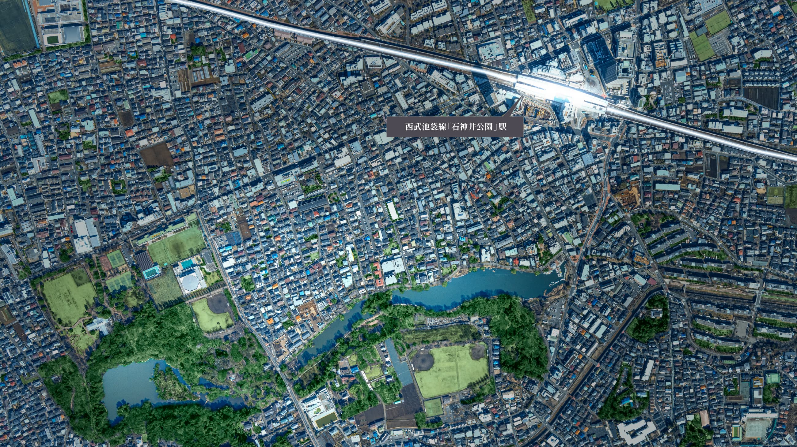 現地周辺航空写真