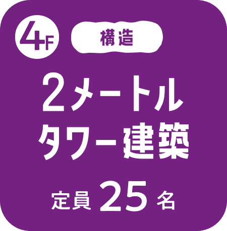 4F2メートルタワー建築　定員30名