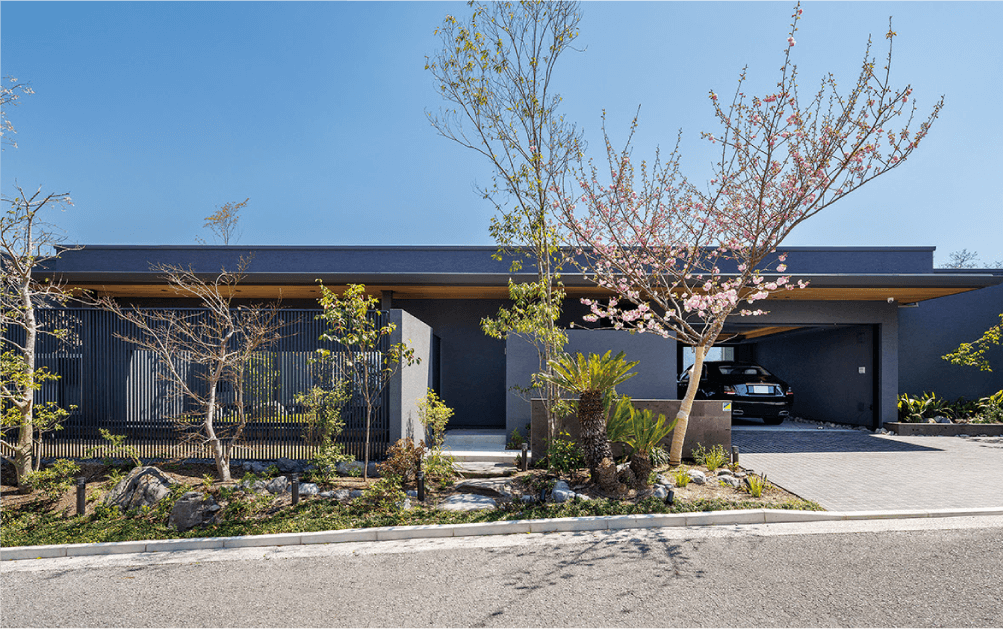 平屋建築の外観