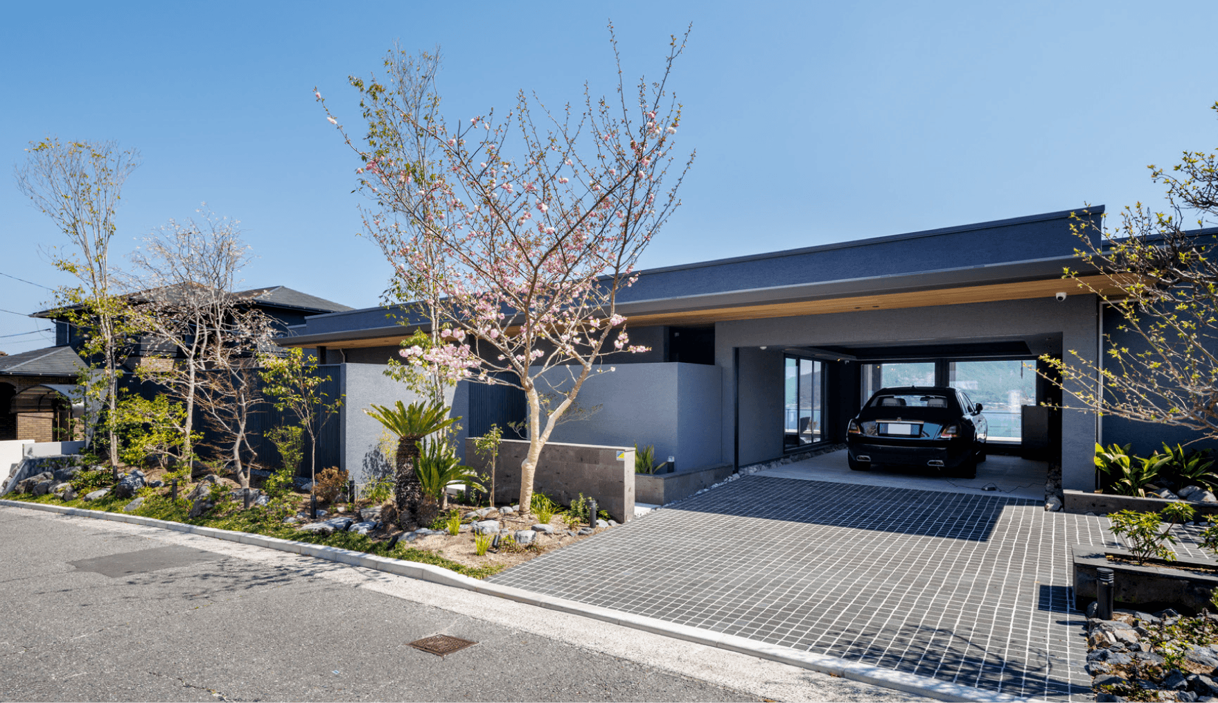 平屋建築の外観