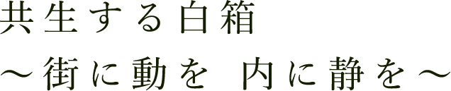 共生する白箱～街に動を 内に静を～