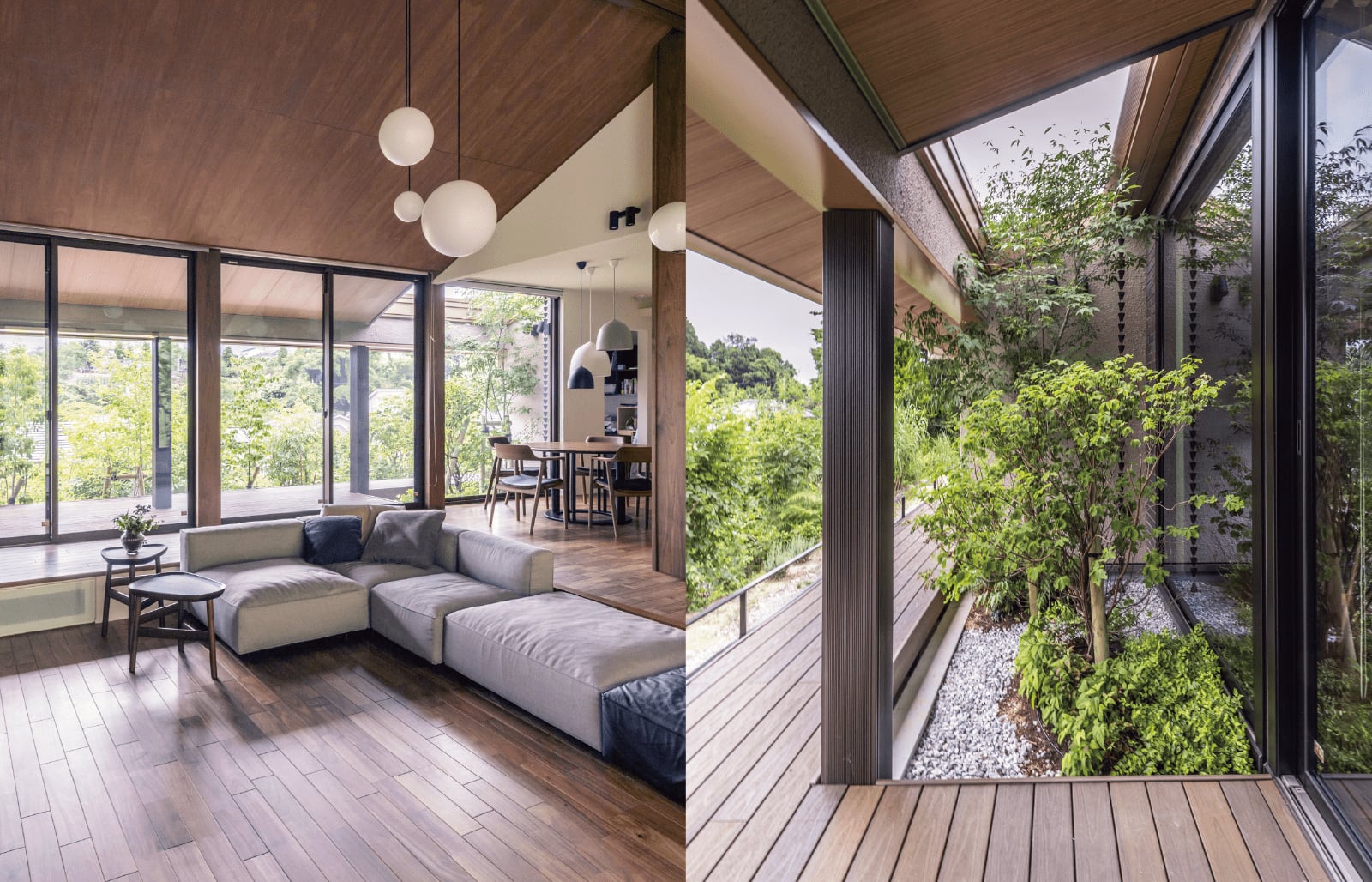 30M HOUSE リビング・中庭