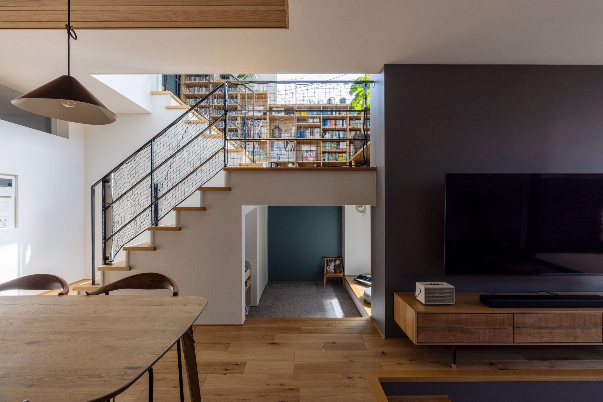 邸宅写真：段床の家 リビング 内観 写真