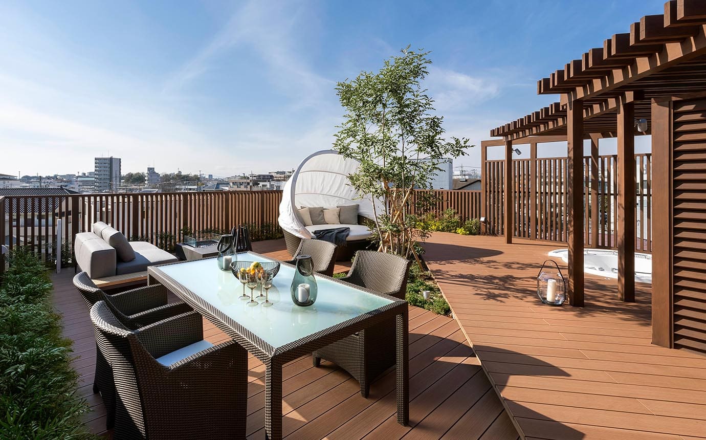 空を独り占めできる屋上空間