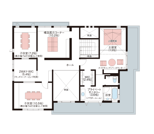 夢をカタチにしたくつろぎ空間。間取り