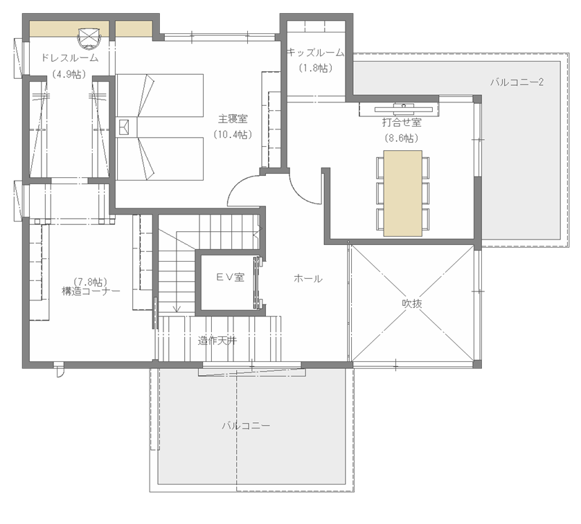 ３階平面図間取り