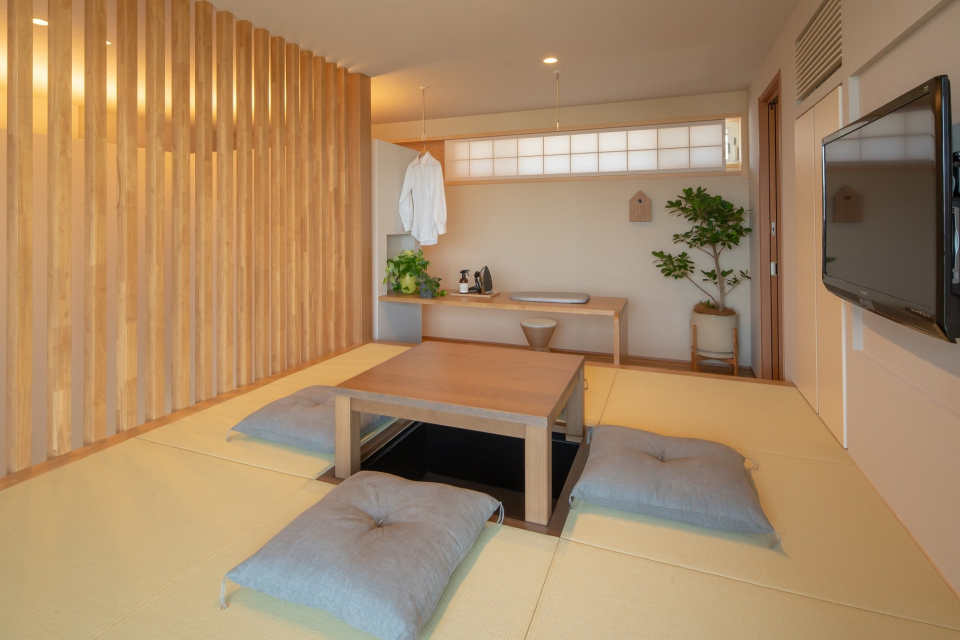 洗う、干す、たたむ、しまうといった一連の洗濯作業が効率化。みんなで楽しく作業できる自由スペースです。
