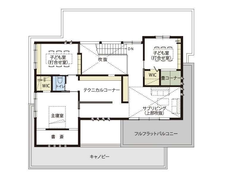 「素材にこだわる」間取り