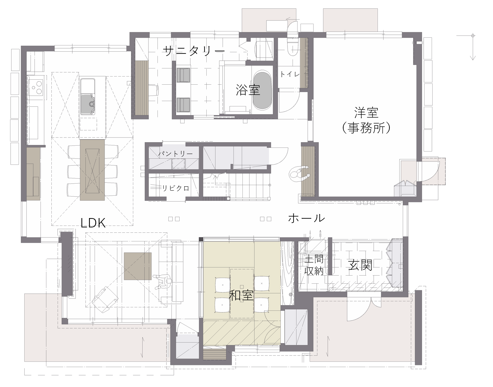 展示場コンセプト　1Ｆ間取り