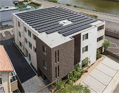 Sha Maison ZEH rental housing in Hiroshima (All units are ZEH.)