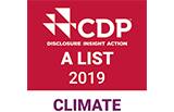 Included in CDP 2019 Climate Change A List