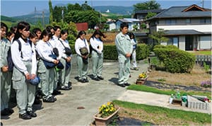 A moment of silence at the site where a home was lost