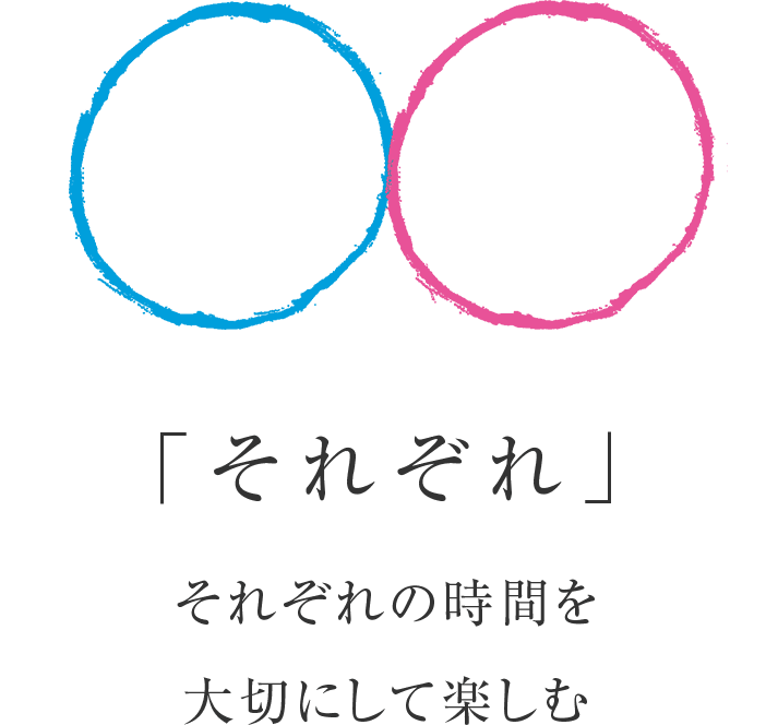 「それぞれ」それぞれの時間を大切にして楽しむ