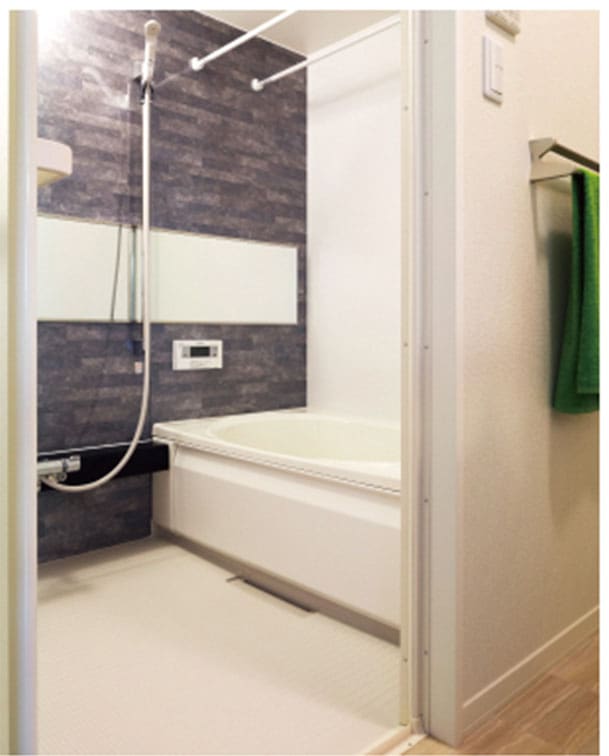 入居者の暮らし心地を高める、暖房乾燥付換気扇を備えた快適な浴室。