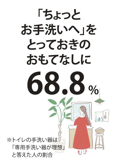 「ちょっとお手洗いへ」をとっておきのおもてなしに