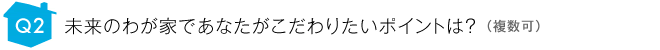 未来のわが家であなたがこだわりたいポイントは？ （複数可）
