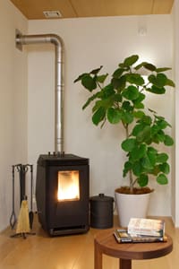 積水ハウスジュートピア富山展示場のペレットストーブ