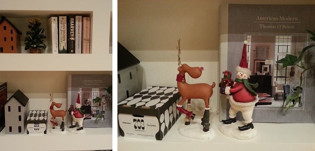 「ニッチ棚」（壁の厚みを利用した収納）にもクリスマスらしい飾り付けを。