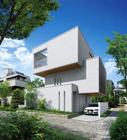重量鉄骨の３階建て
