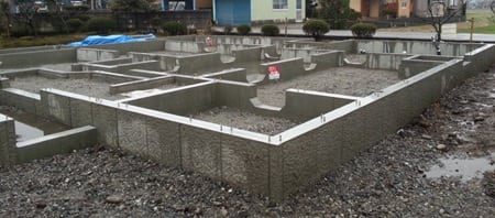 完成した「積水ハウスの基礎」
